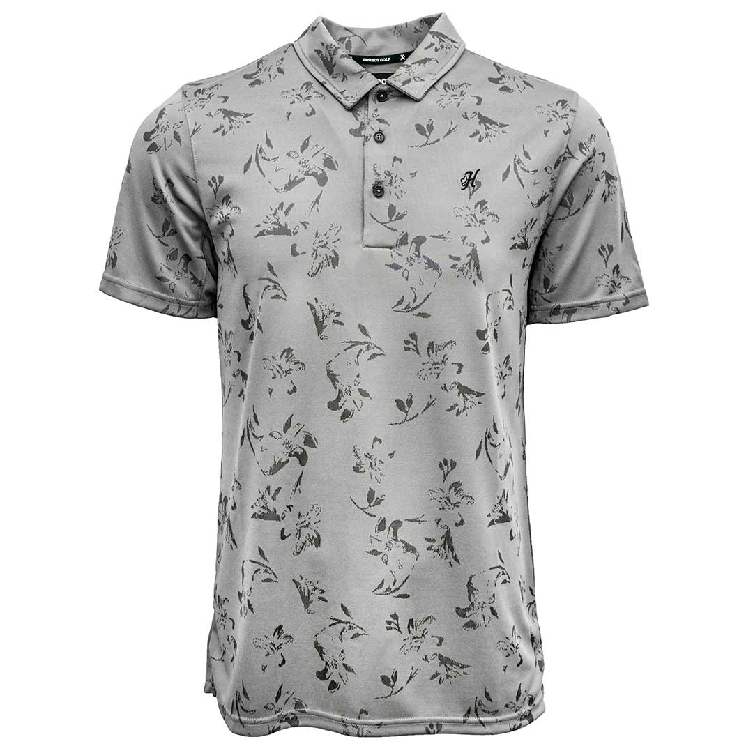 Hooey Men's Cowboy Golf Print The Weekender Short Sleeve Polo Shirt