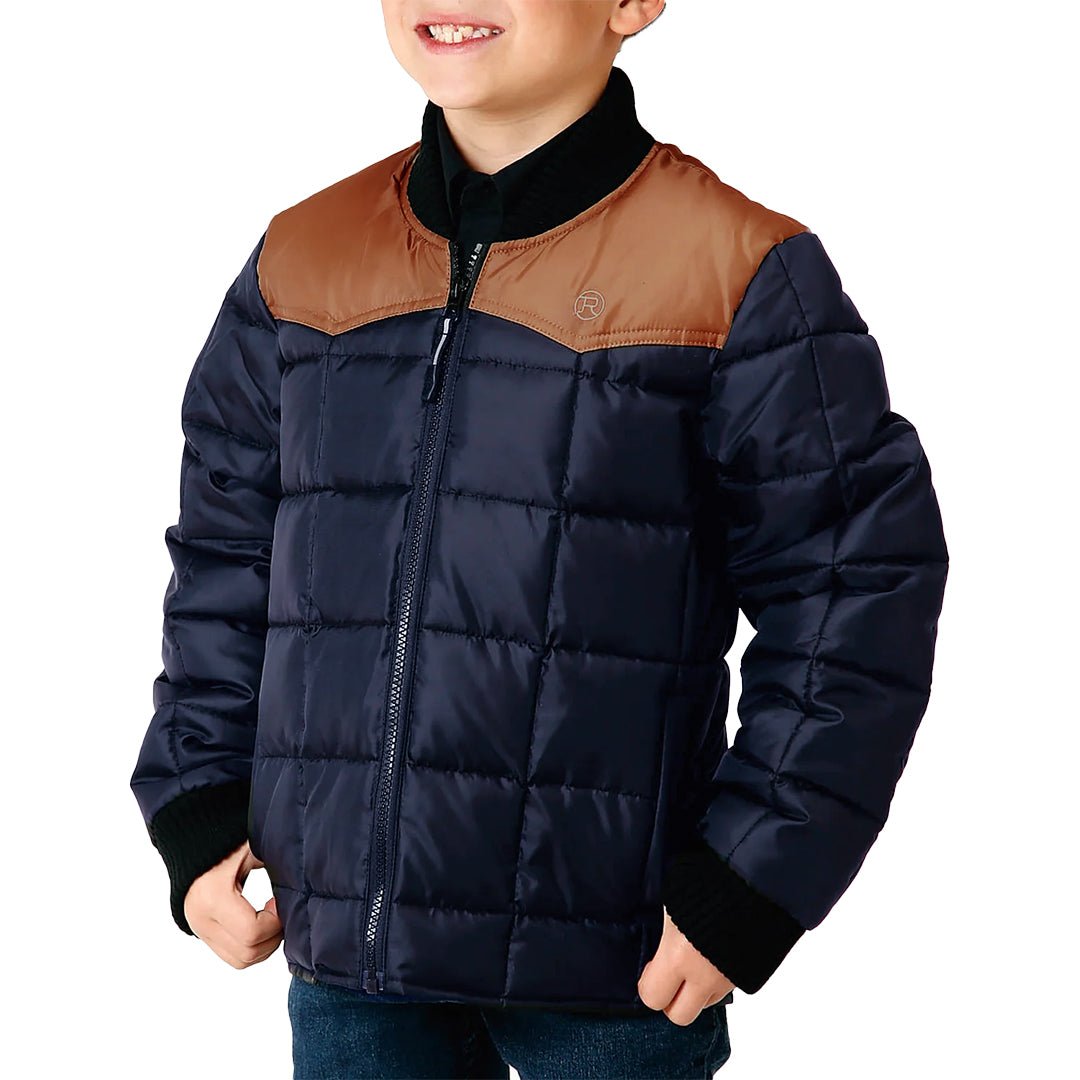 Roper Boys' Quilted Poly filled Jacket