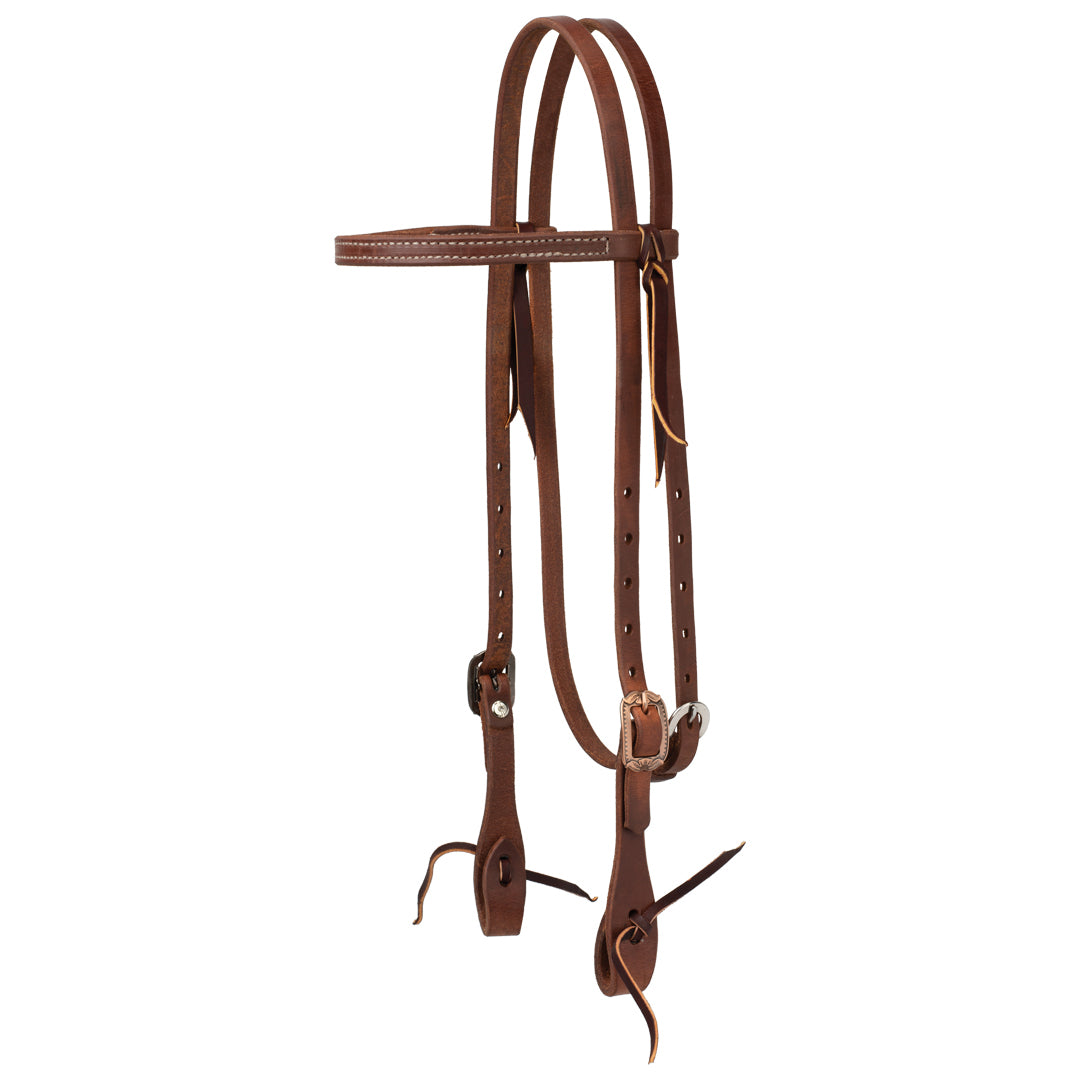 Weaver Protack browband Headstall W/Designer Hardware - Saltlick Center Bar Buckle