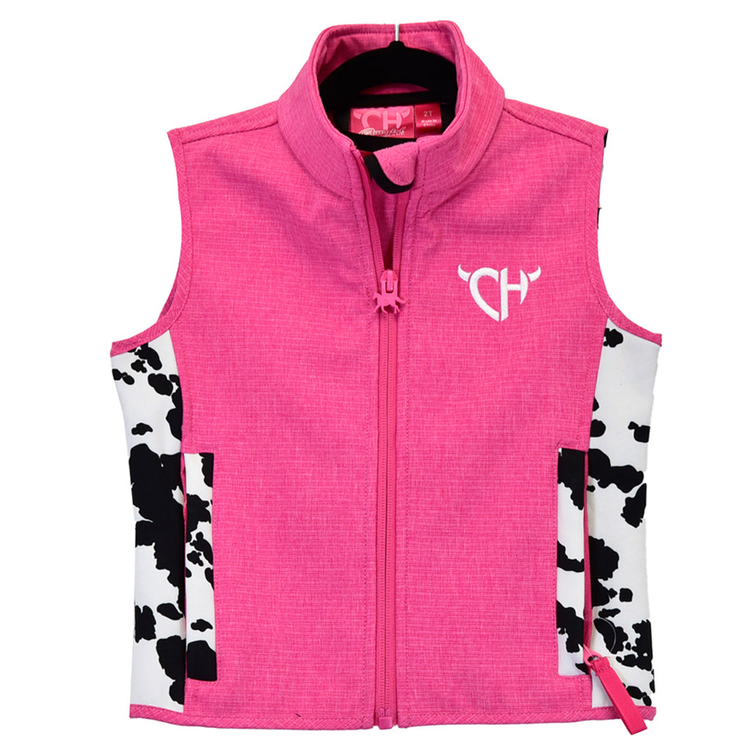 Cowgirl Hardware Girls' Cow Print Vest