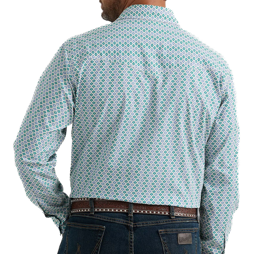 Wrangler Men's 20X Competition Snap Shirt In Teal Blue