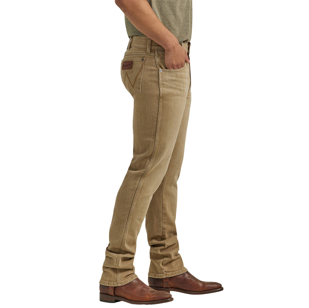 Wrangler Men's Retro Slim Fit Straight Leg Jeans In Tan