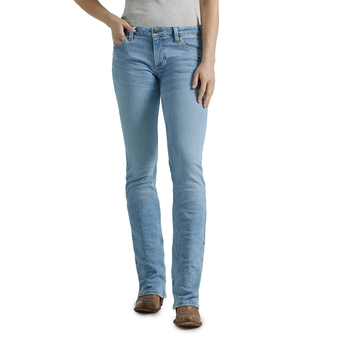 Wrangler Women's Retro Mae Mid Rise Bootcut Jeans In Light Wash