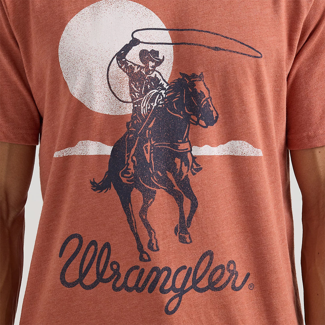 Wrangler Men's Lassoing Cowboy Graphic T-Shirt