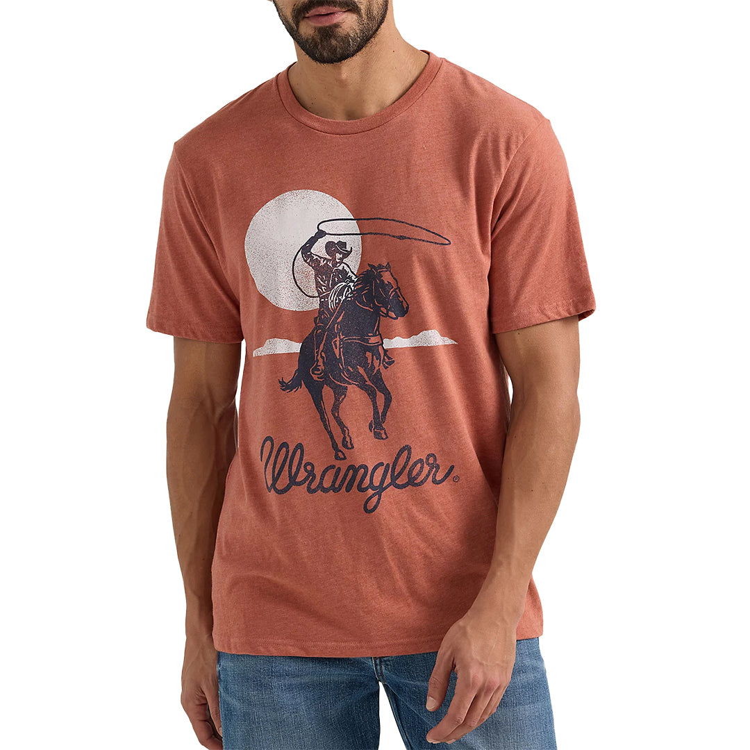 Wrangler Men's Lassoing Cowboy Graphic T-Shirt