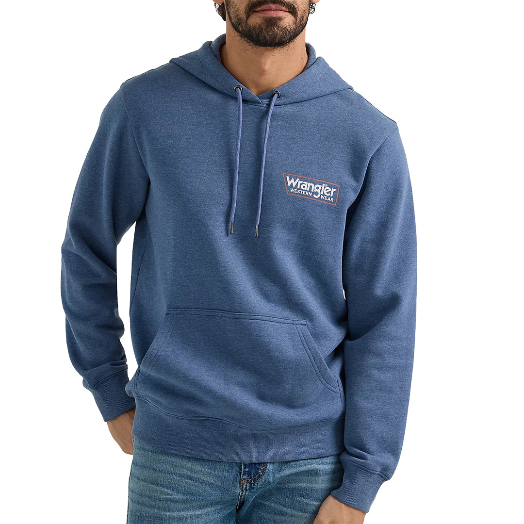 Wrangler Men's Classic Wrangler Logo Tag Pullover Hoodie