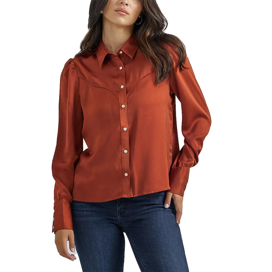 Wrangler Women's Satin Rodeo Blouse