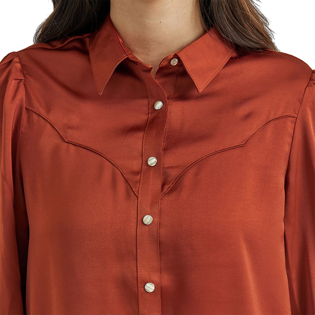 Wrangler Women's Satin Rodeo Blouse