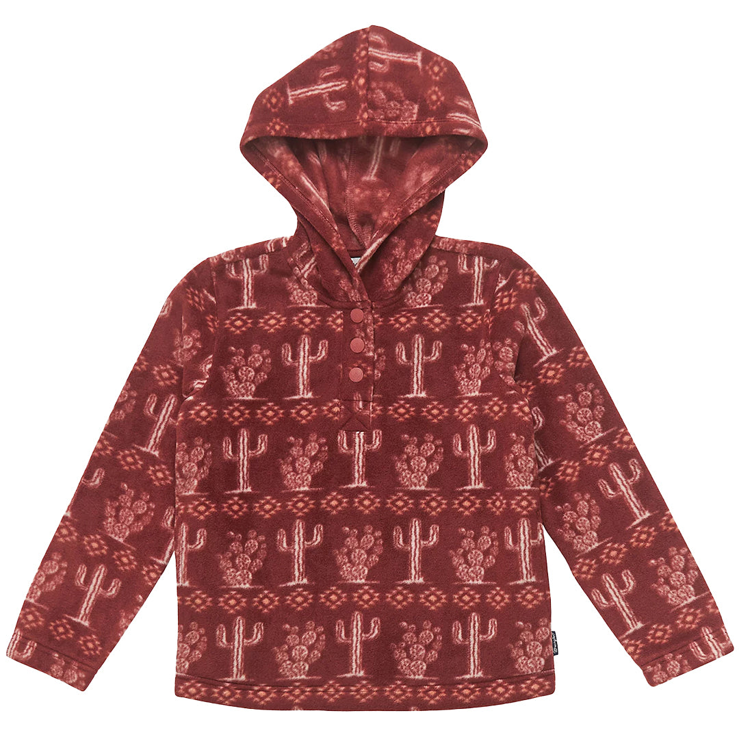 Wrangler Girls' Cactus Quarter Snap Hoodie