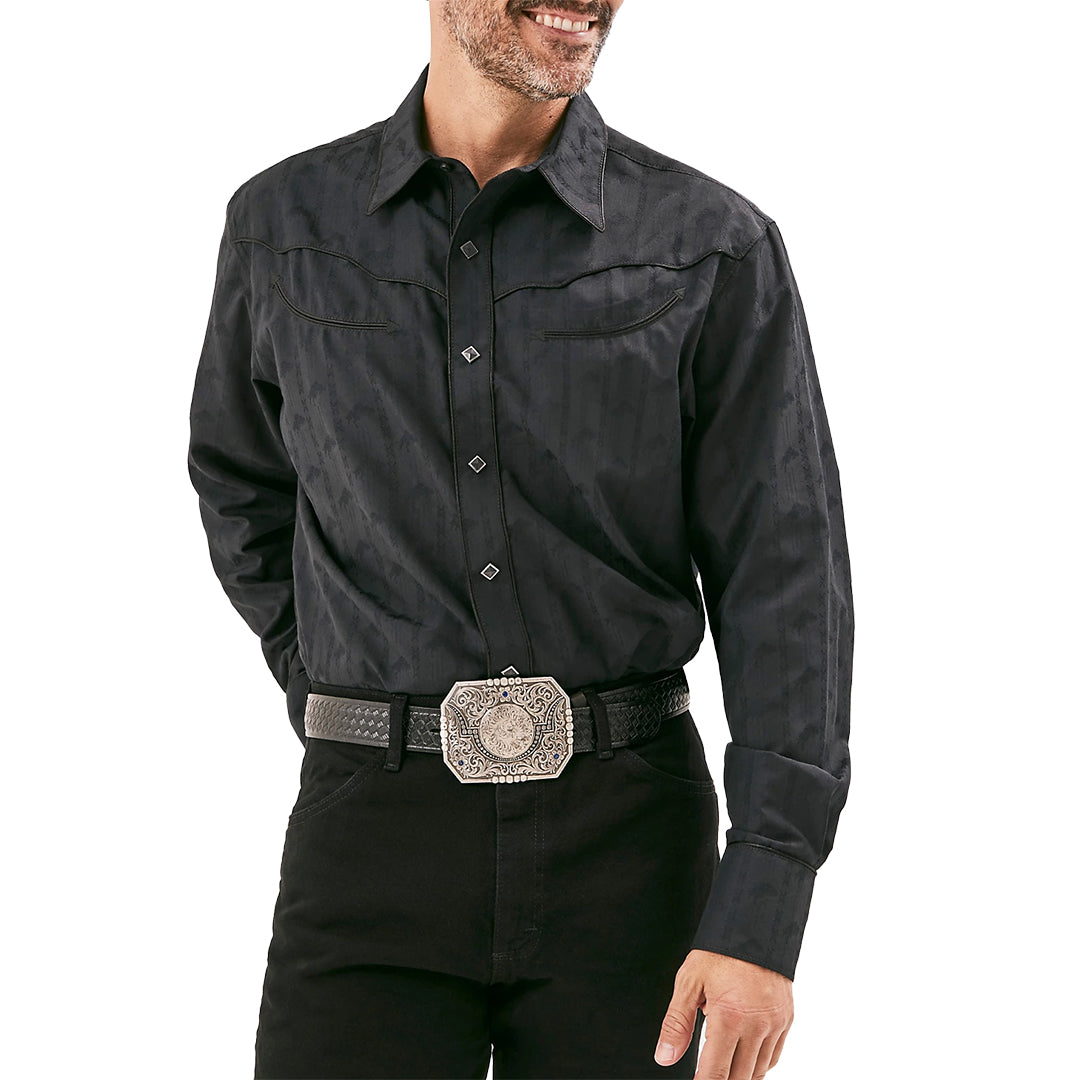 Wrangler Rodeo Ben Western Long Sleeve Snap Shirt