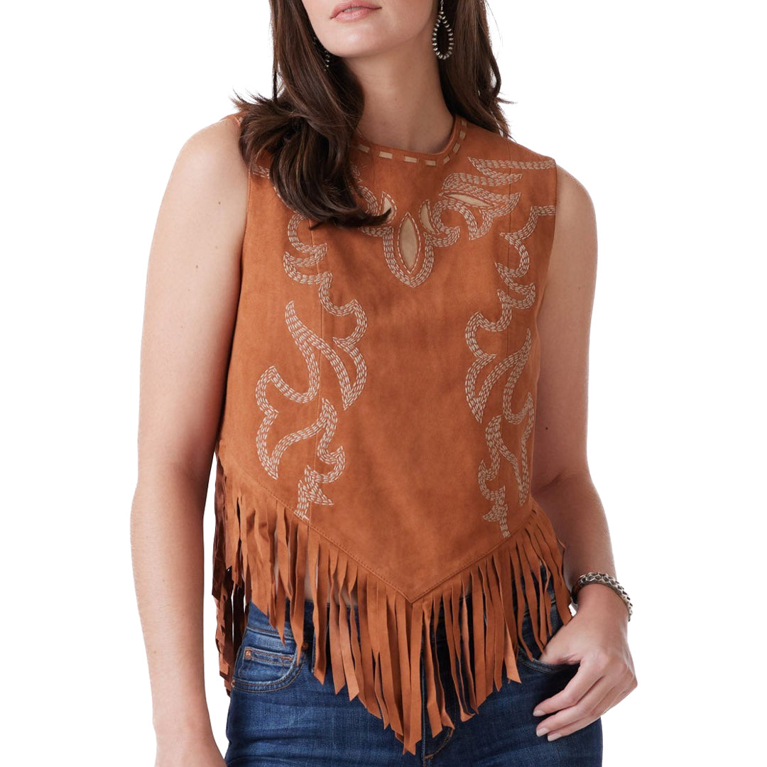 Double D Ranch Women's Rope & Ride Suede Top