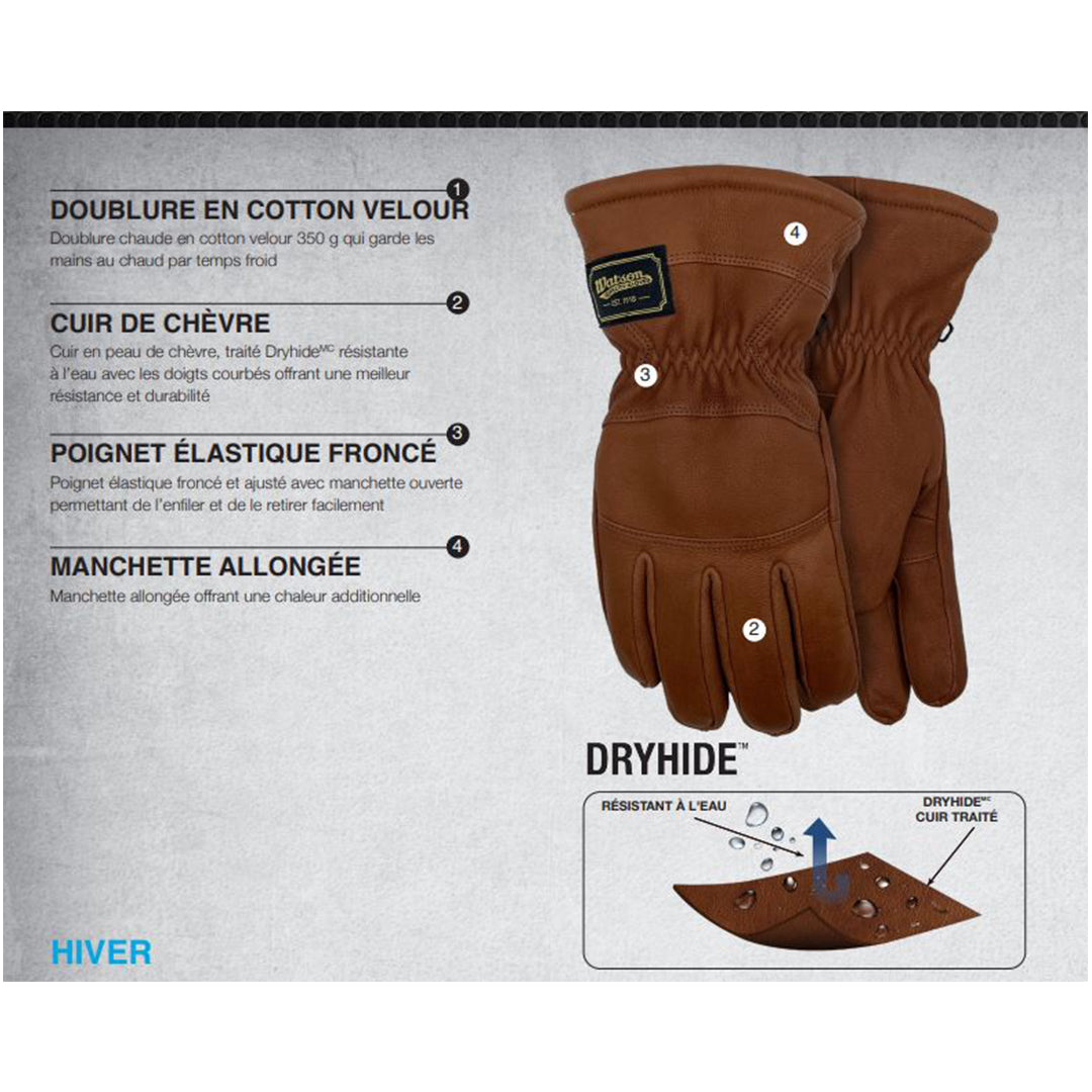 Watson Unisex Crazy Horse Grain Gloves