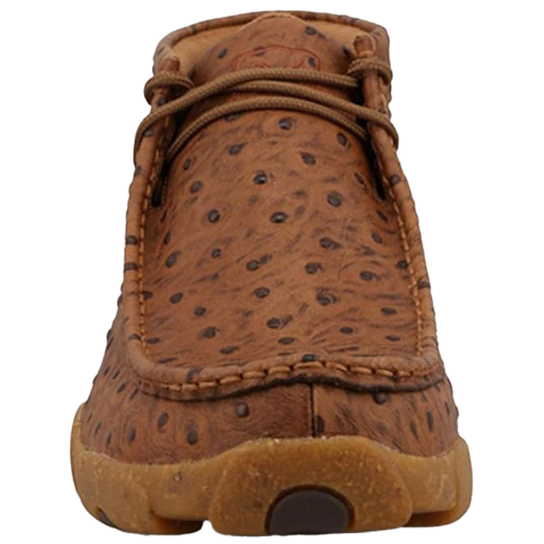 Twisted X Men's Cognac Ostrich Print Chukka Driving Mocs