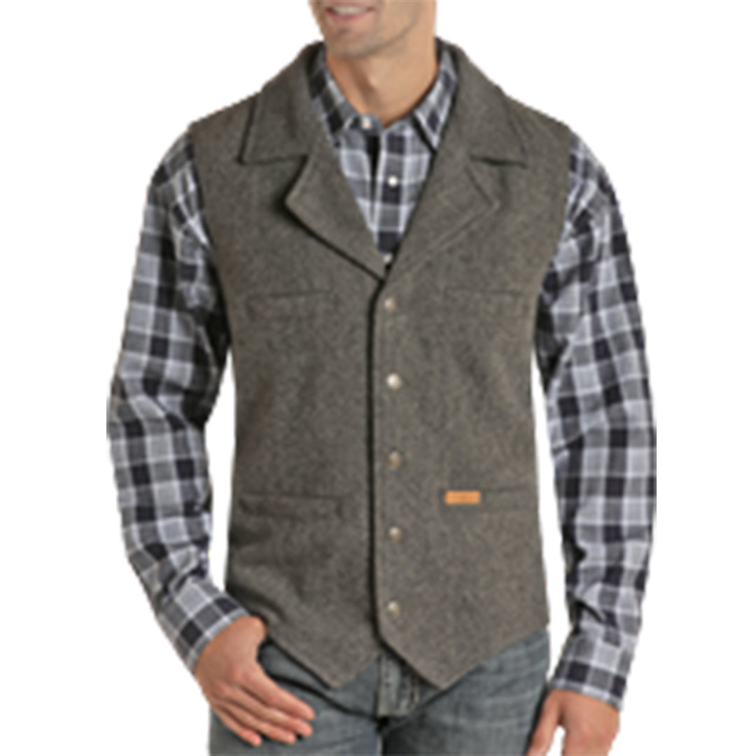 Powder River Outfitters Men's Heather Wool Vest