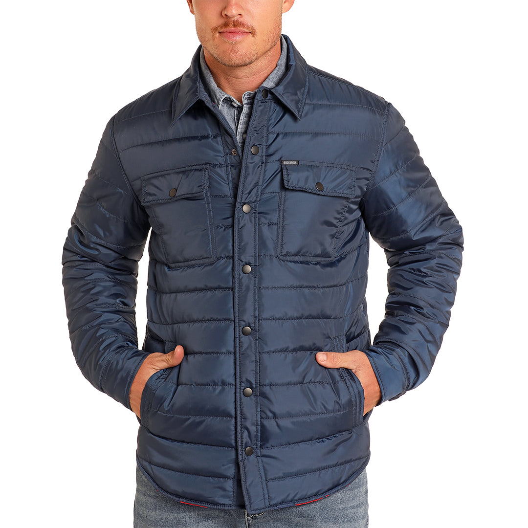 Rock & Roll Denim Men's Puffer Jacket