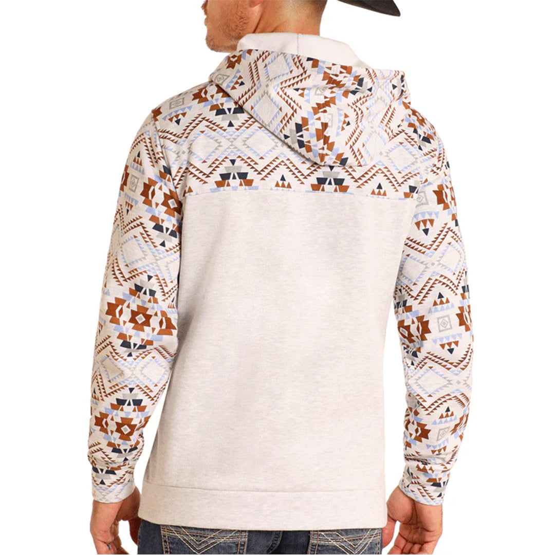 Rock & Roll Denim Men's Aztec Snap Hoodie