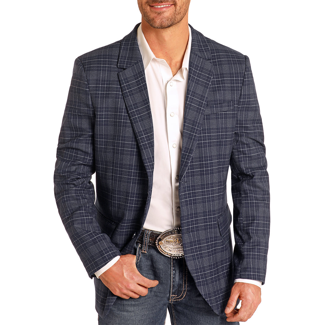 Rock & Roll Denim Men's Plaid Sport Coat