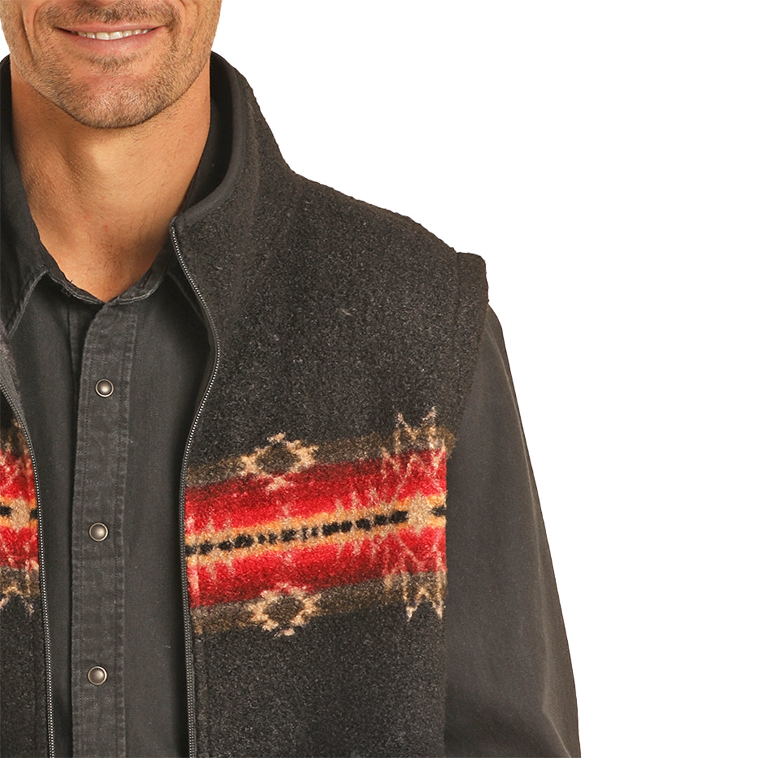 Rock & Roll Denim Men's Berber Border Vest