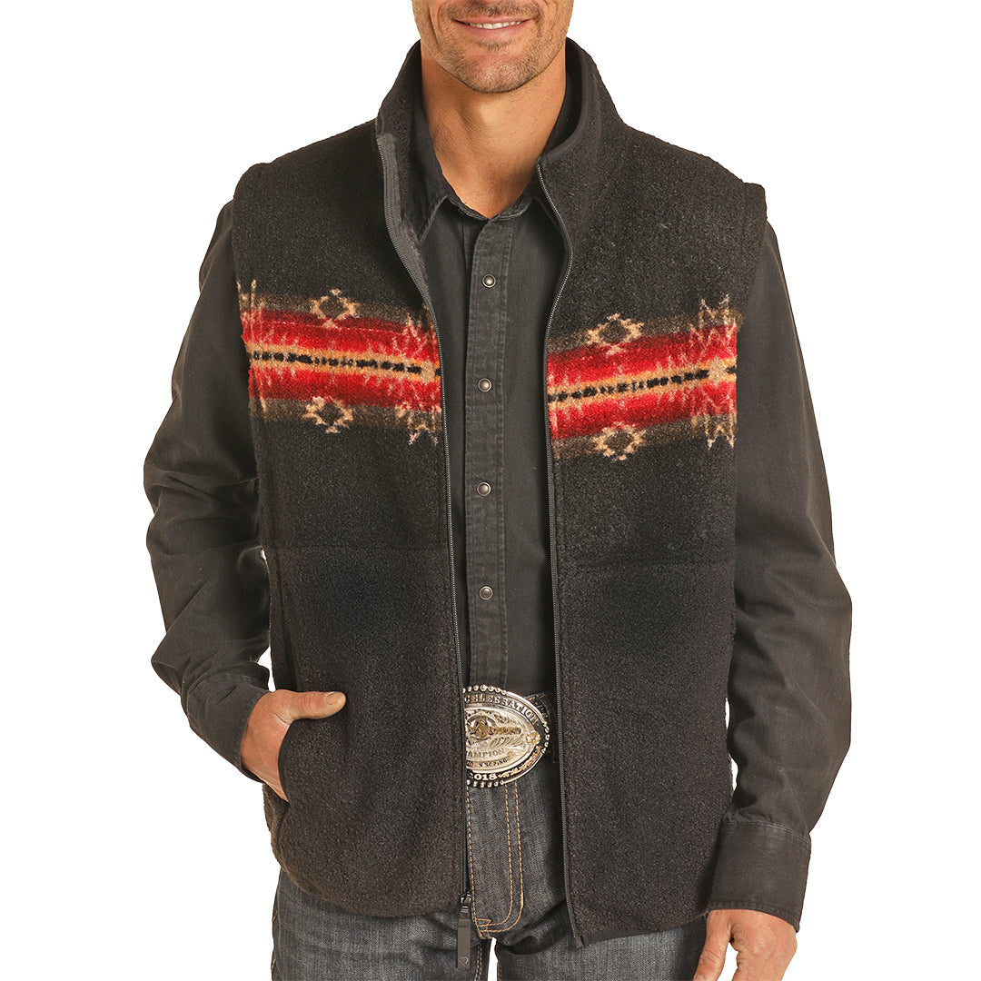 Rock & Roll Denim Men's Berber Border Vest