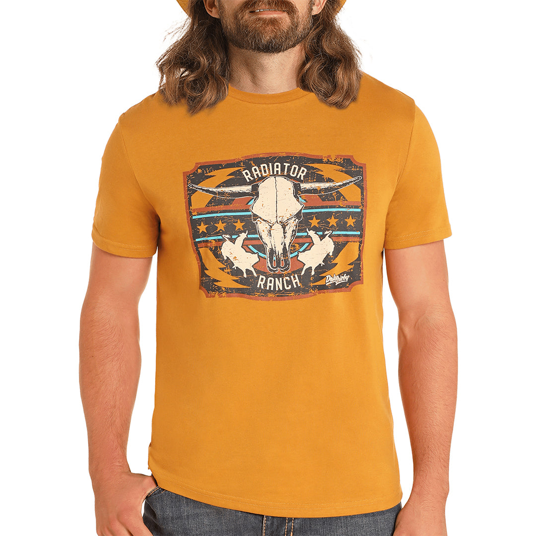 Rock & Roll Denim Dale Brisby Men's Bull Skull Graphic T-shirt