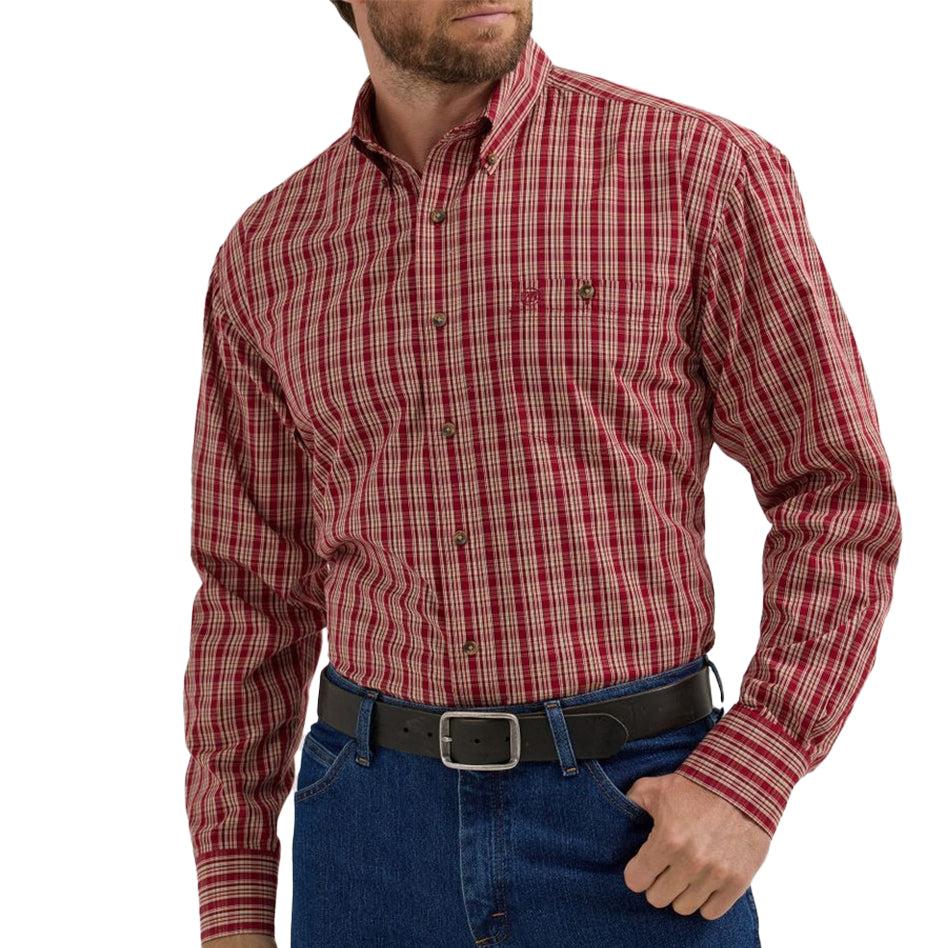 Wrangler Classic Plaid Long Sleeve Button Shirt