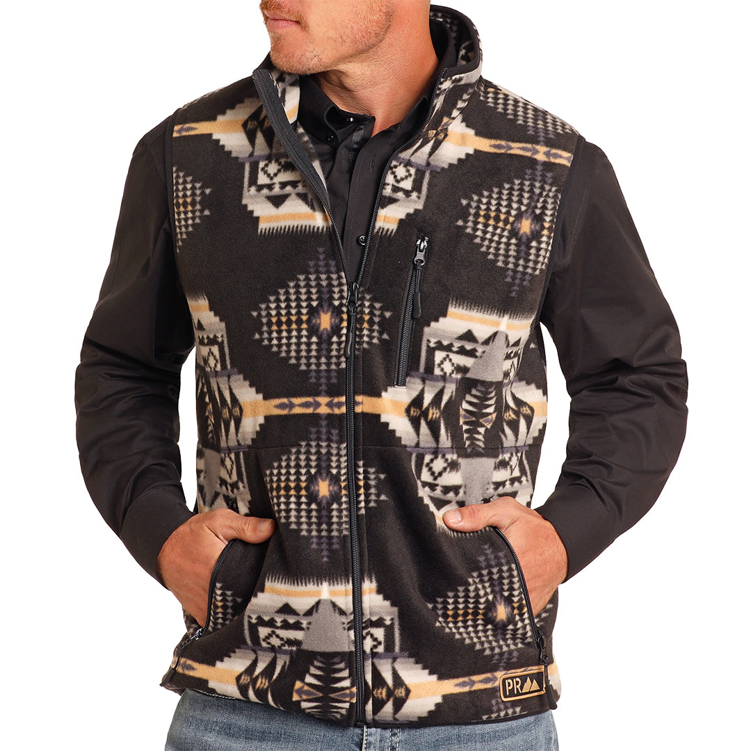 Powder River Outfitters Men's Aztec Flounce Vest