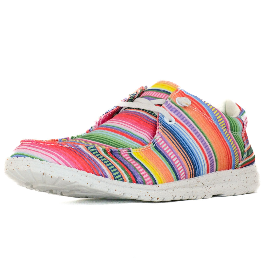 Roper Women's Rainbow Stripe Driving Mocs