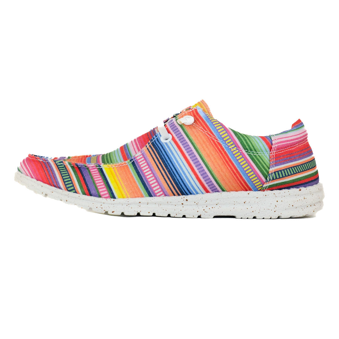 Roper Women's Rainbow Stripe Driving Mocs