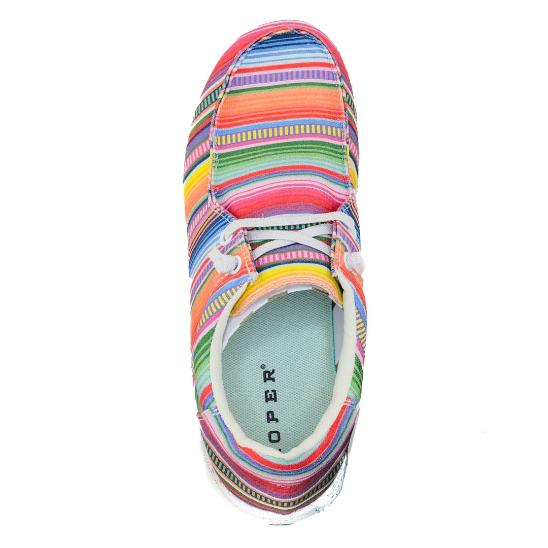 Roper Women's Rainbow Stripe Driving Mocs