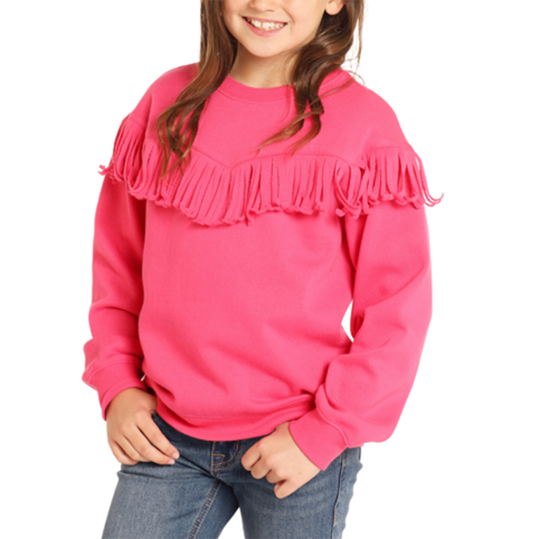 Rock & Roll Cowgirl Girl's Fringe Sweatshirt