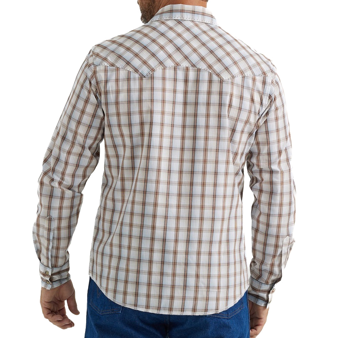 Wrangler Men's Modern Fit 20X Competition Plaid Snap Shirt