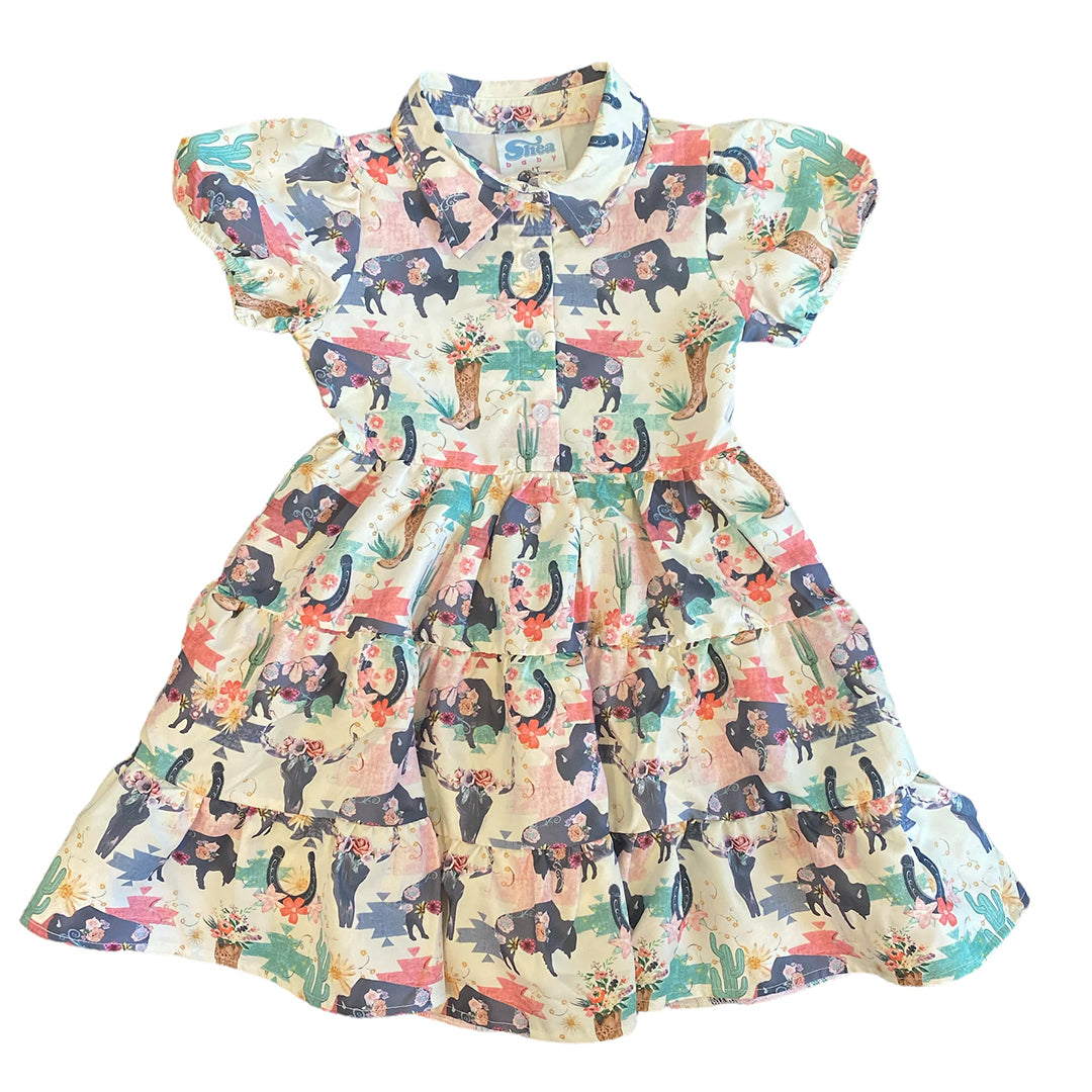 Shea Baby Wild Buffalo Flow Dress Kids