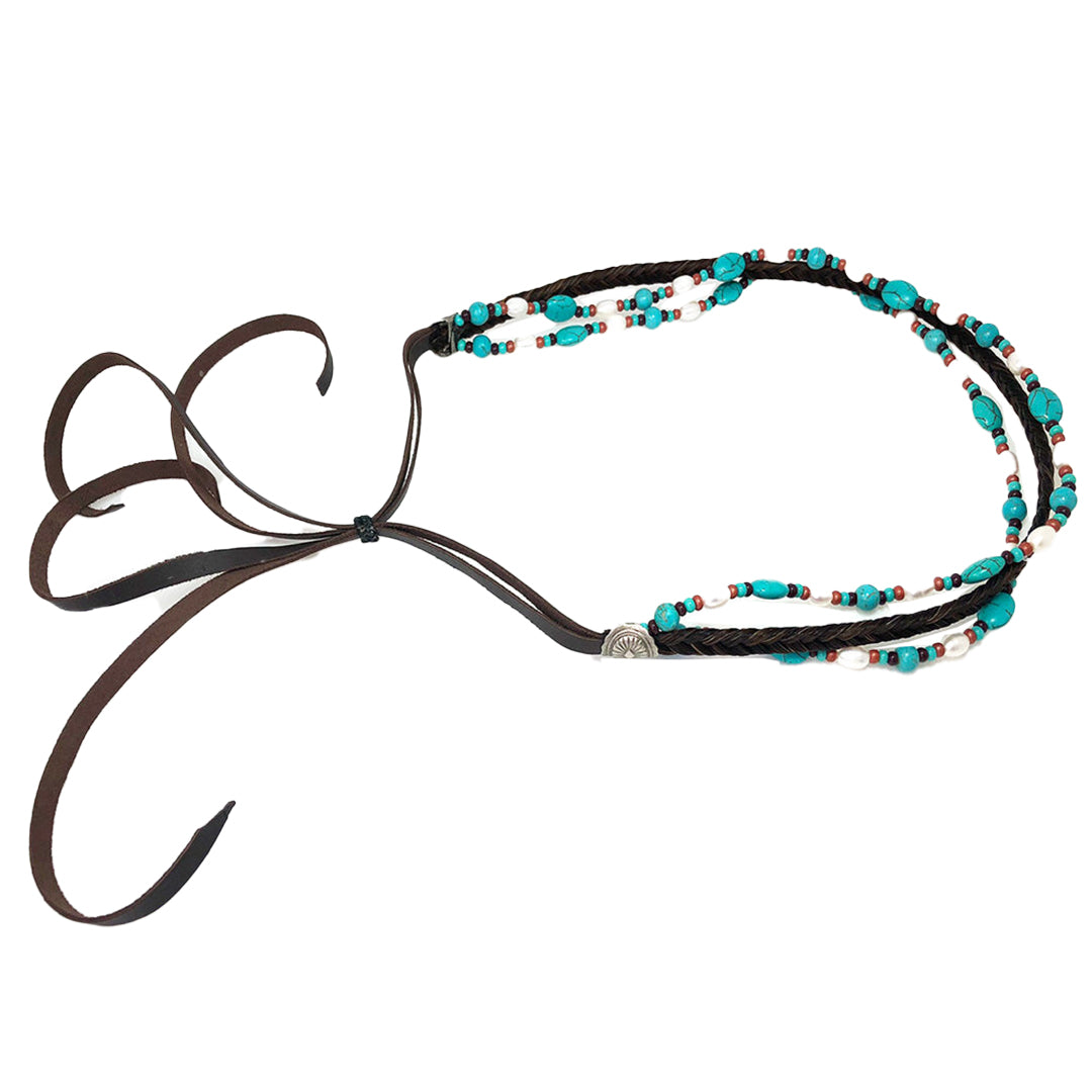 Cowboy Collectibles Bead Turquoise Hat Band