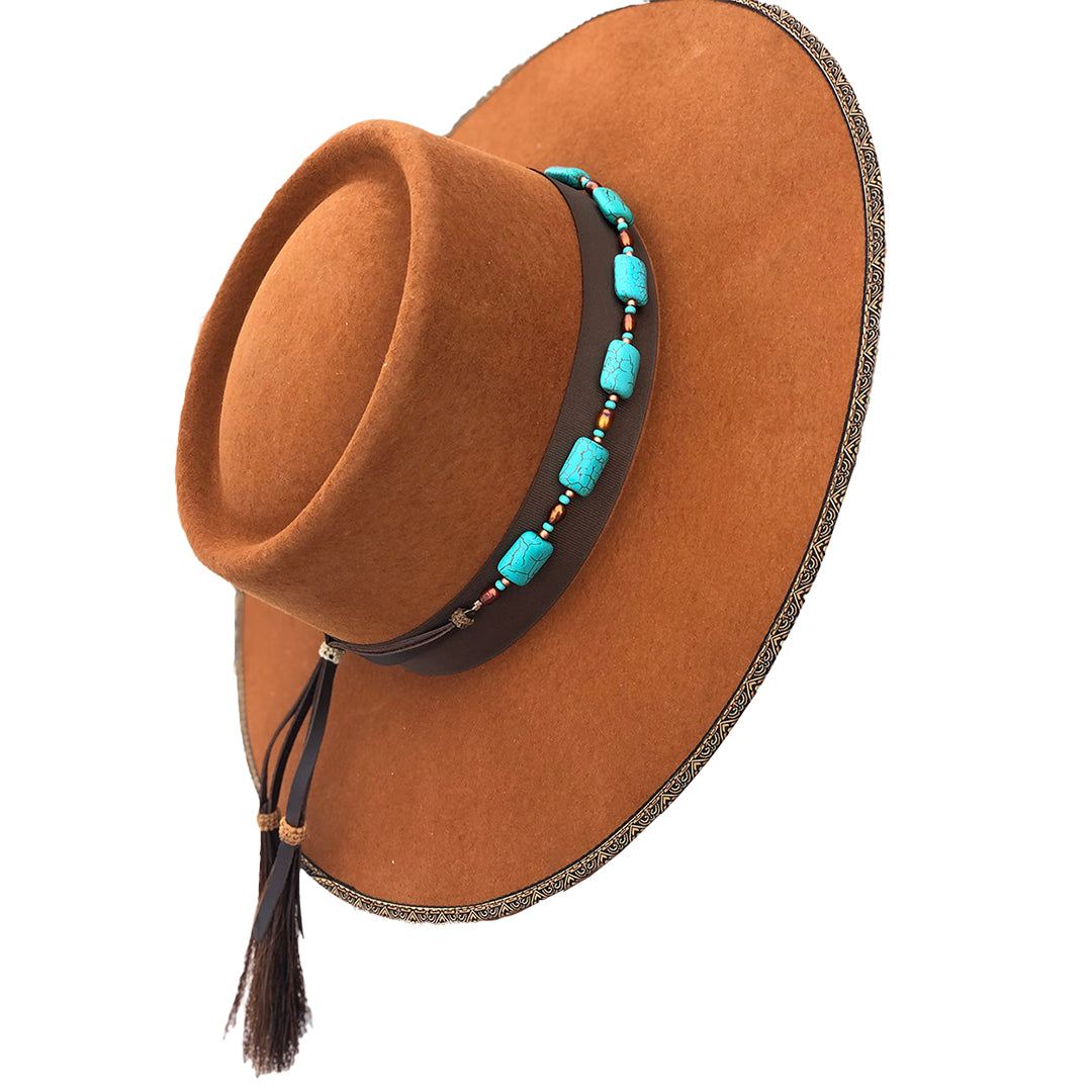 Cowboy Collectibles Pearls Turquoise Hat Band