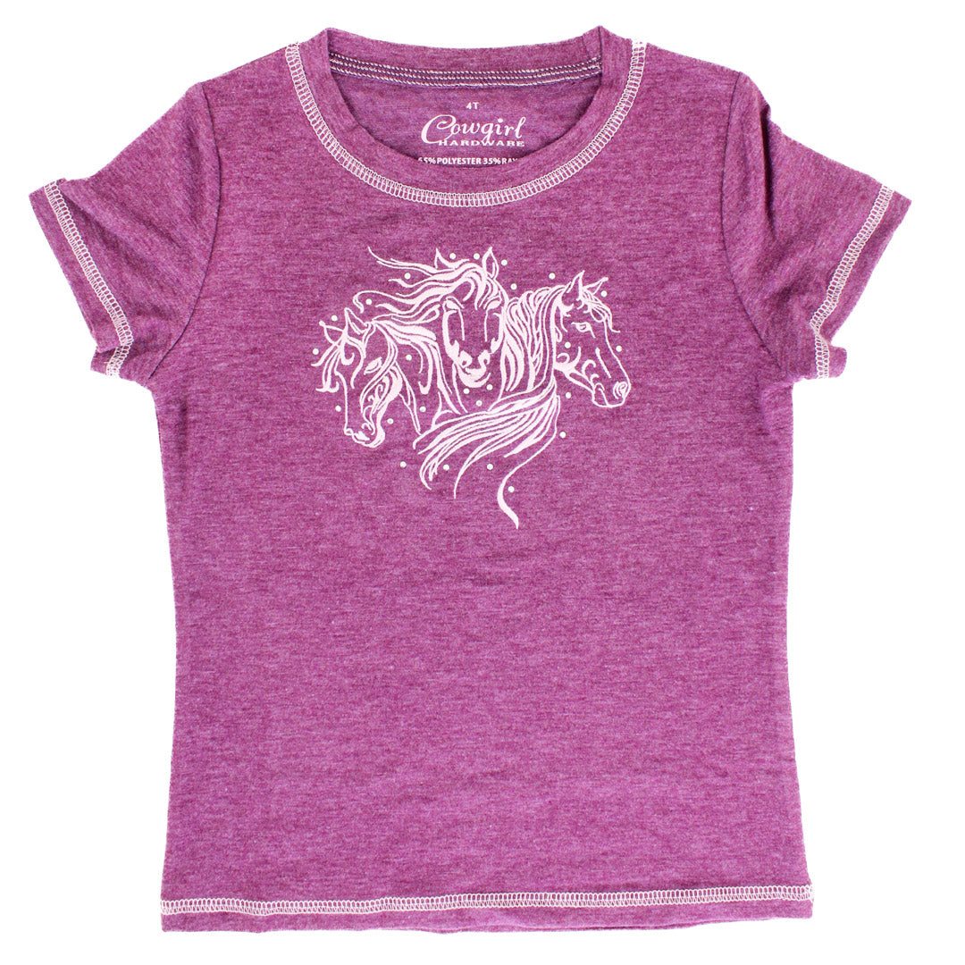 Cowgirl Hardware Toddler Girls' Horse Print T-Shirt