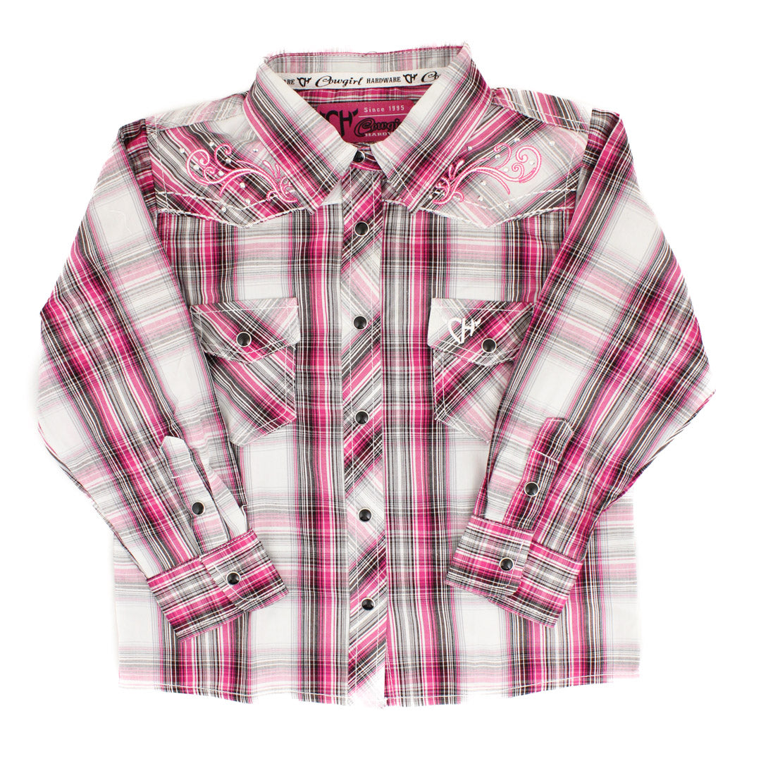 Cowgirl Hardware Toddler Girls' Plaid Snap Shirt