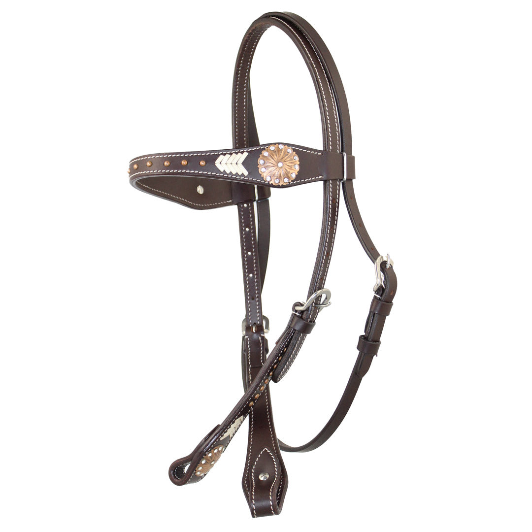 True North Trading Crystal Arrow Browband Headstall