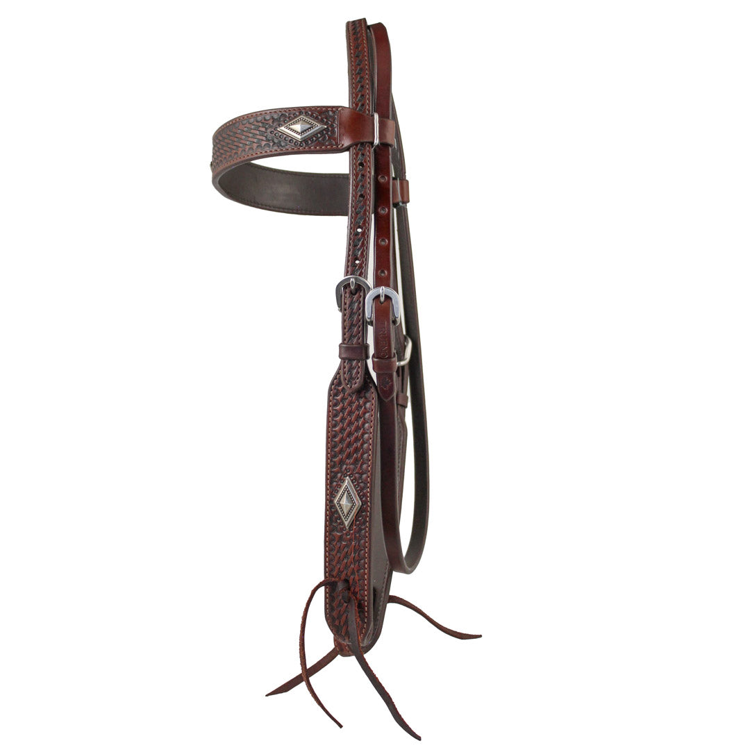 True North Trading Diamond Concho Browband Headstall