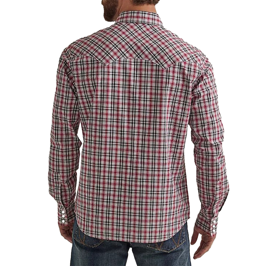 Wrangler Men's Retro Premium Western Snap Shirt In Plaid