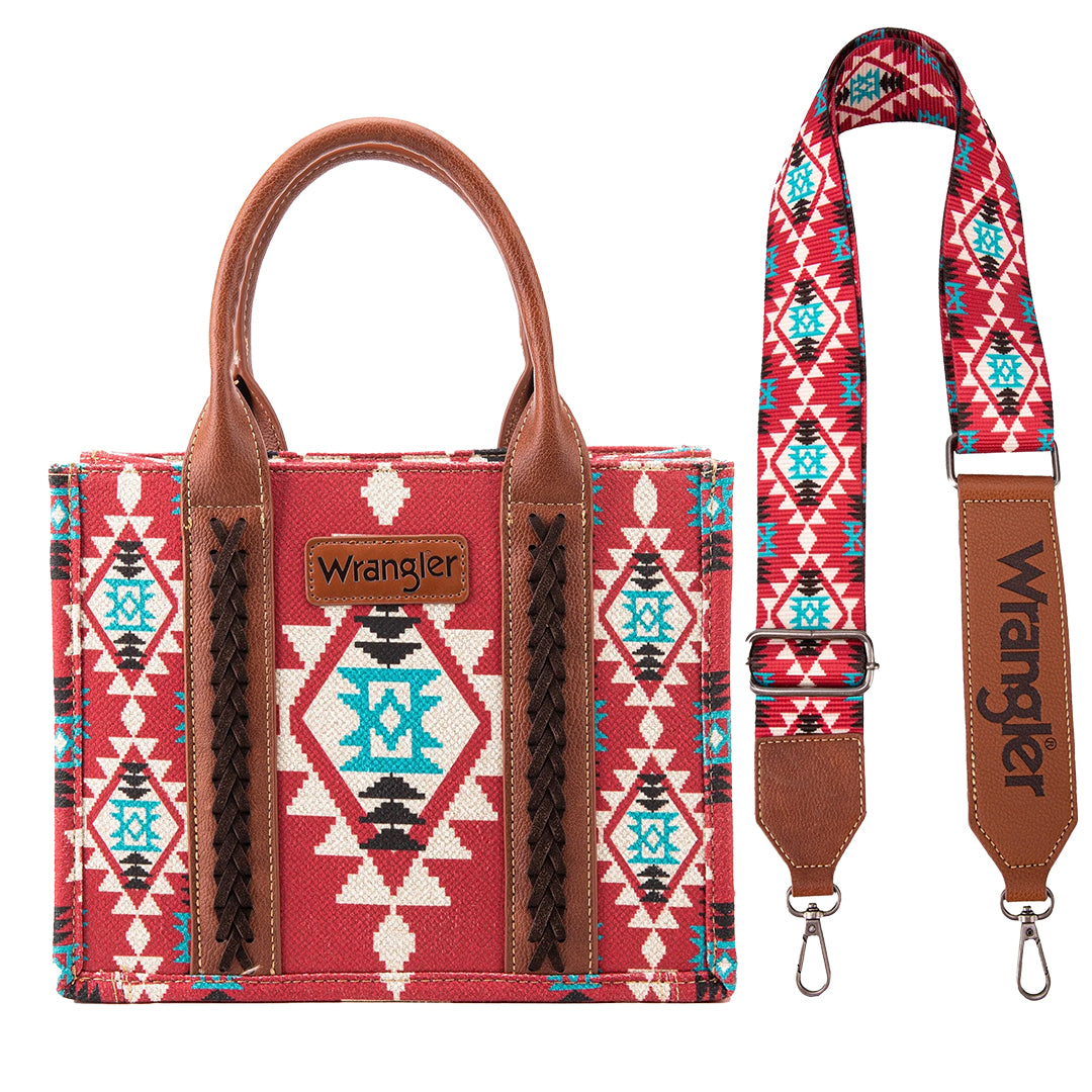 Wrangler Women's Southwestern Print Small Canvas Tote