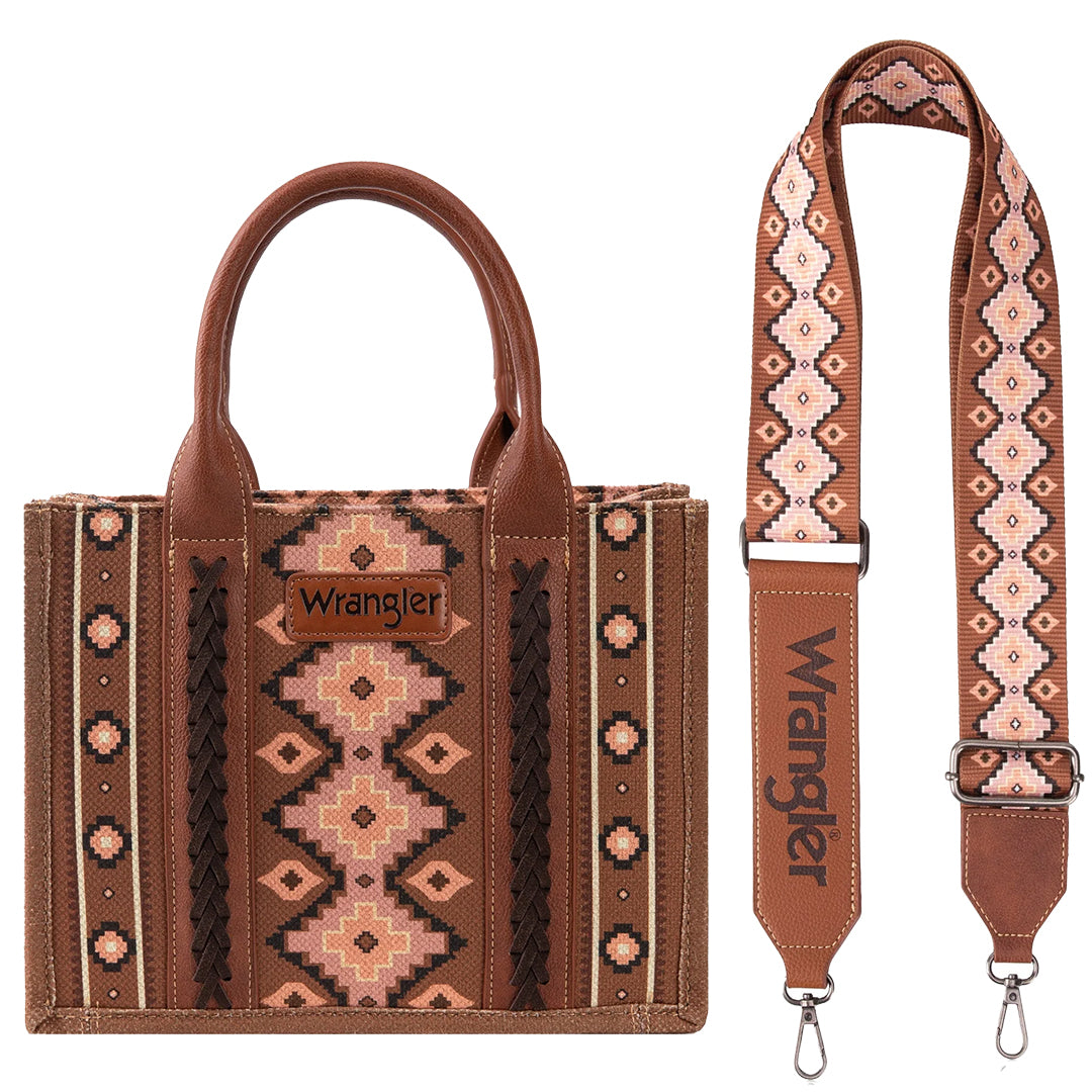 Wrangler Women's Southwestern Print Small Canvas Tote