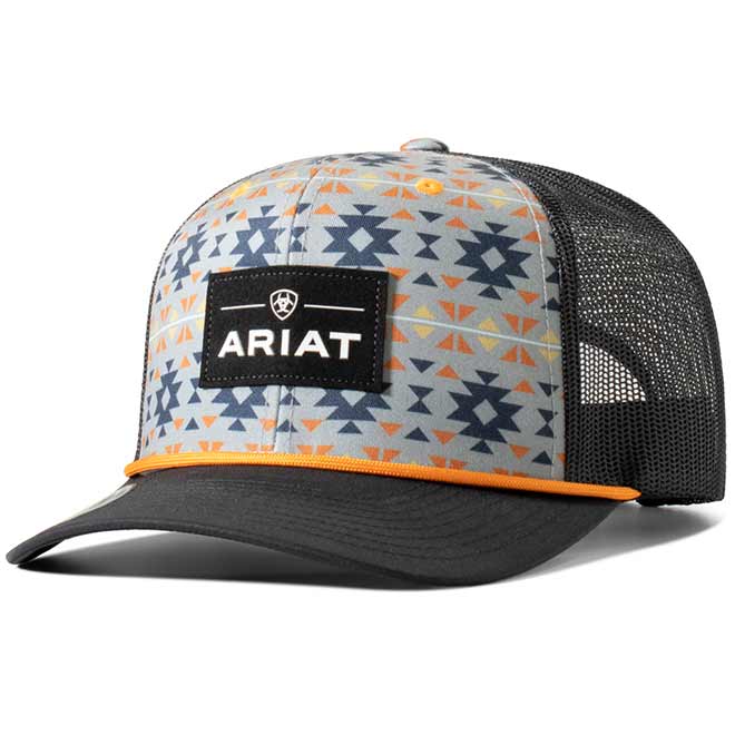 Ariat Men's Aztec Logo Patch Snap Back Cap