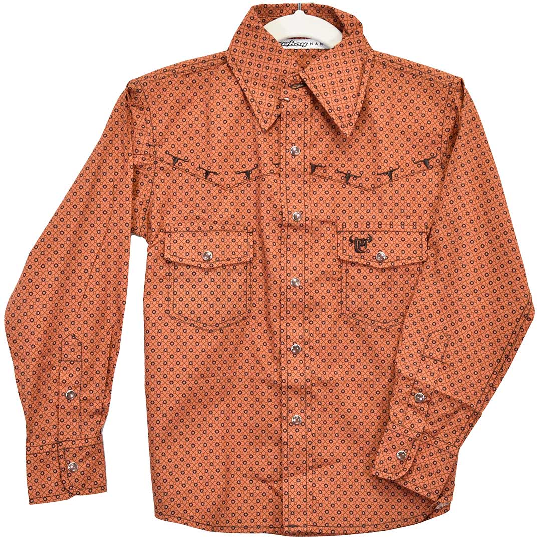 Cowboy Hardware Boys' Sun Print Snap Shirt