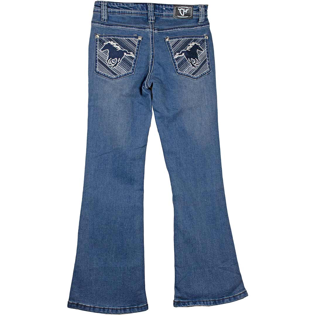 Girls white 2024 bootcut jeans