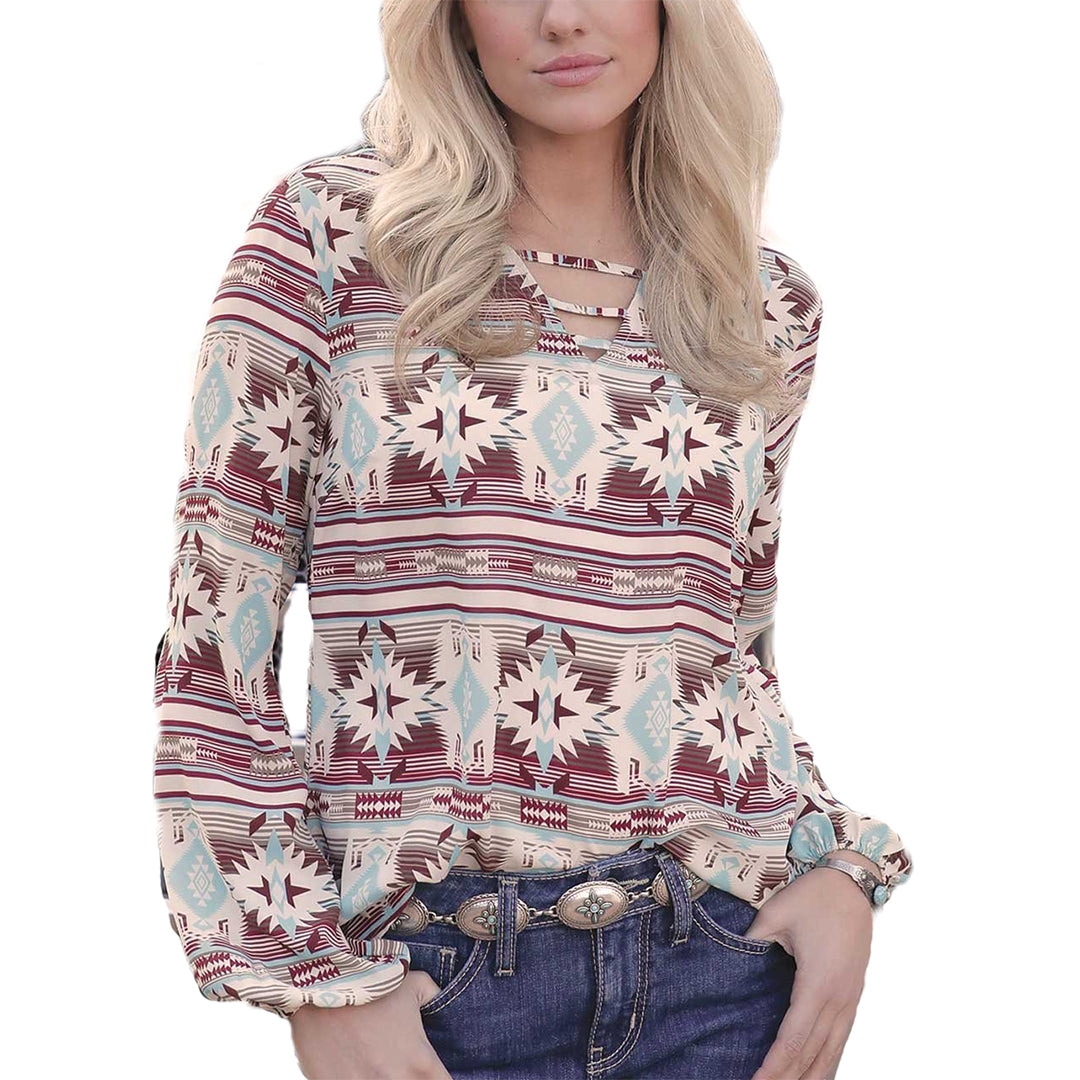 Cruel Denim Women's Southwest Print Blouse