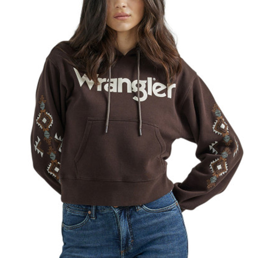 Wrangler Women's Aztec Logo Hoodie