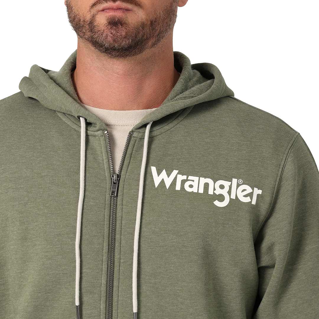 Wrangler Men's Logo Sleeve Full Zip Hoodie