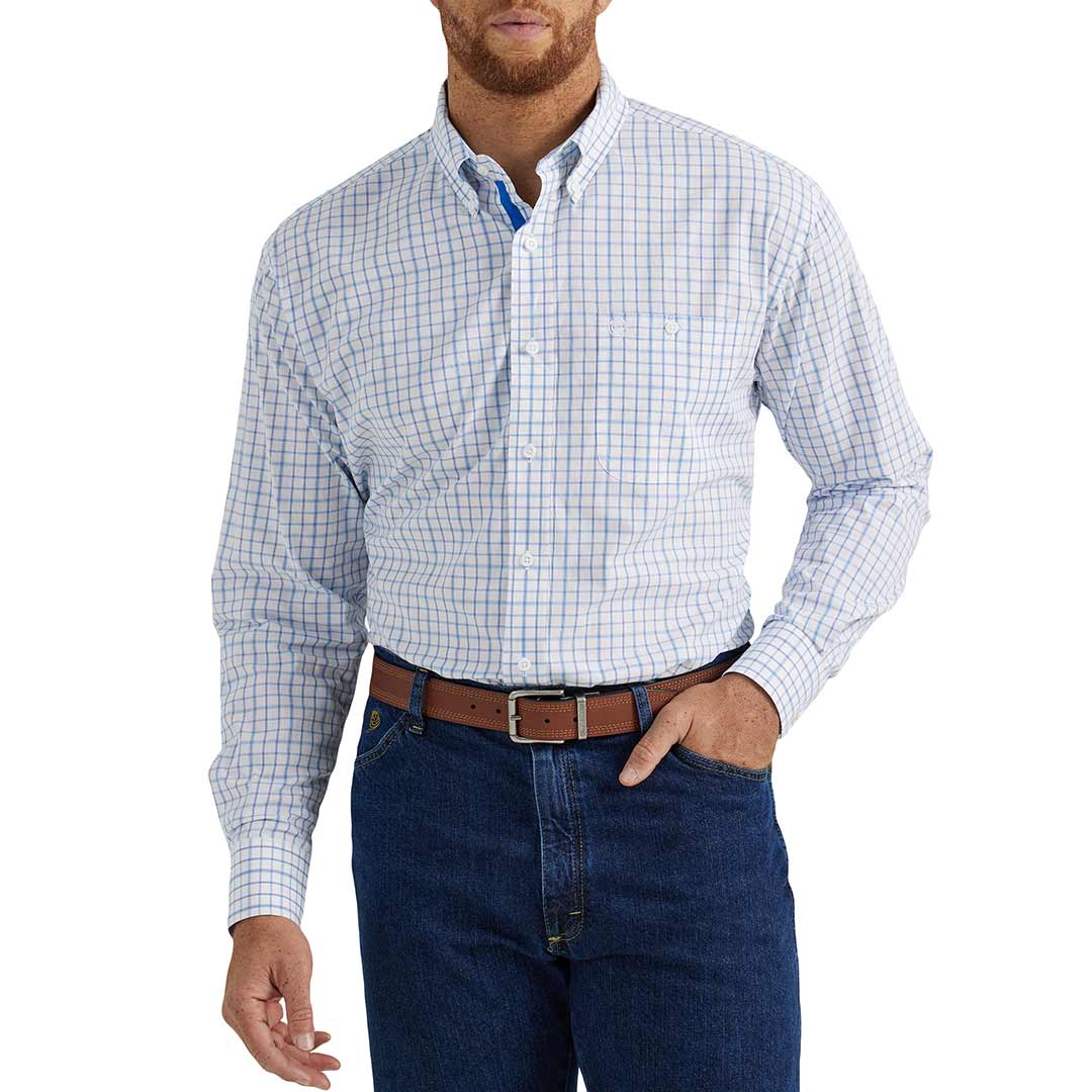 Wrangler Men's George Strait Check Button-Down Shirt