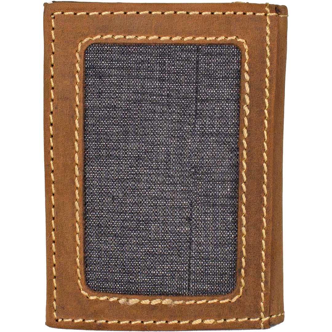 Wrangler Men's Contrast Corner Bifold Wallet