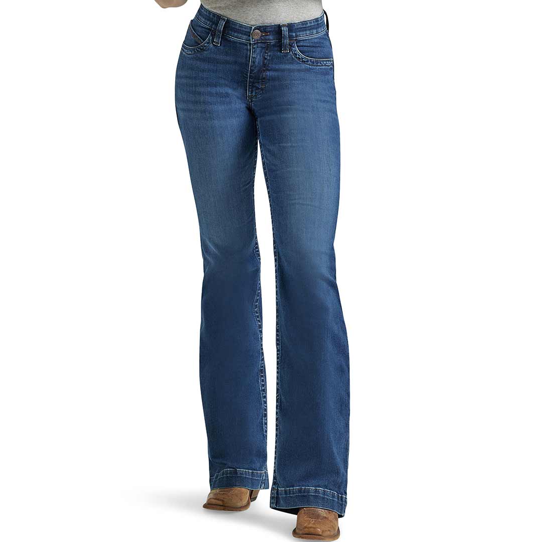 Buy Wrangler Womens Mid Rise Mae Trouser Jean Faeleen - The Stable Door